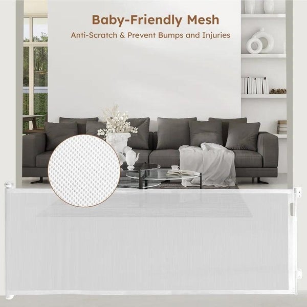 Retractable Mesh Baby Gate - 200cm (White) Carousel 4