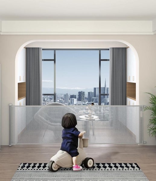 Retractable Mesh Baby Gate - 150cm (Grey) Carousel 2