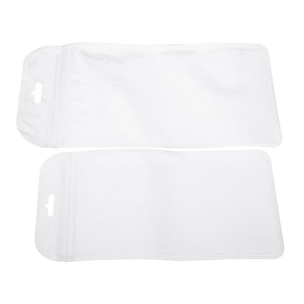50PCS Zip Lock White Clear Plastic Packaging Bag Mobile Phone Shell Hang Hole Po Carousel 2