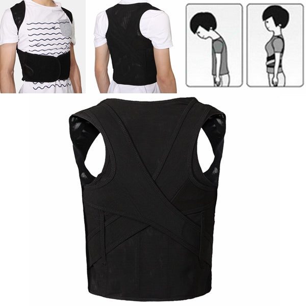Plus Size Posture Corrector Back Lumbar Correction Support Brace Shoulder Belt Carousel 4