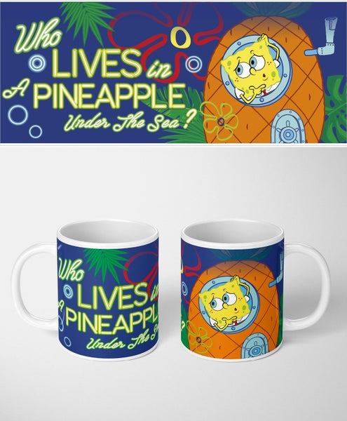 SpongeBob Who Lives In A Pineapple Ceramic Coffee Mug Cup Kitchen Drinkware Carousel 1