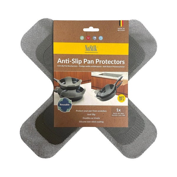 Silicone Firbreglass Anti-Slip Pan Protectors - Set of 3 by Nostik Carousel 1