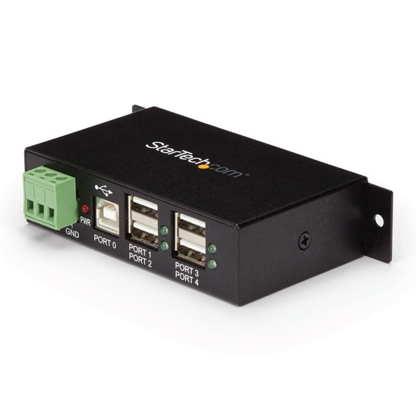 StarTech 4-Port USB 2.0 Hub - Metal Industrial USB-A Hub - Din Rail, Wall or ... Carousel 1