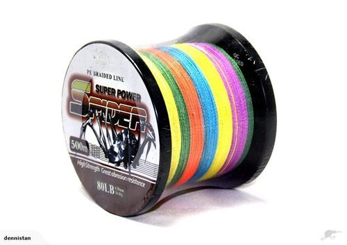 500M 80LB Multicolour High Strength DYNEEMA Braid Carousel 1