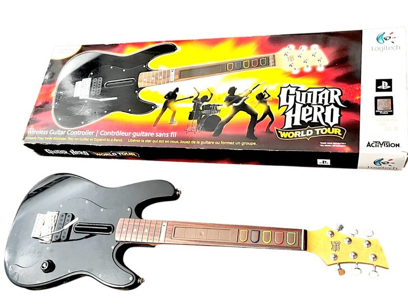 Guitar Hero World Tour Wireless Guitar Controller (PS3/PS2) RARE - BOXED Carousel 4