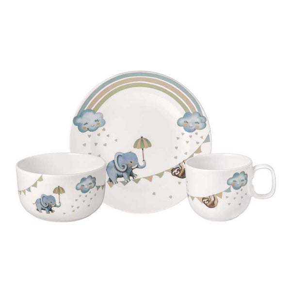 V&B Boho Kids Walk Like An Elephant Children's Crockery Set 3pce Carousel 1