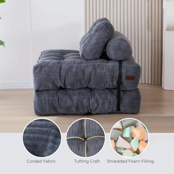 Folding Sofa Convertible Comfy Foam Couch Bed Foldable Mattress Carousel 3