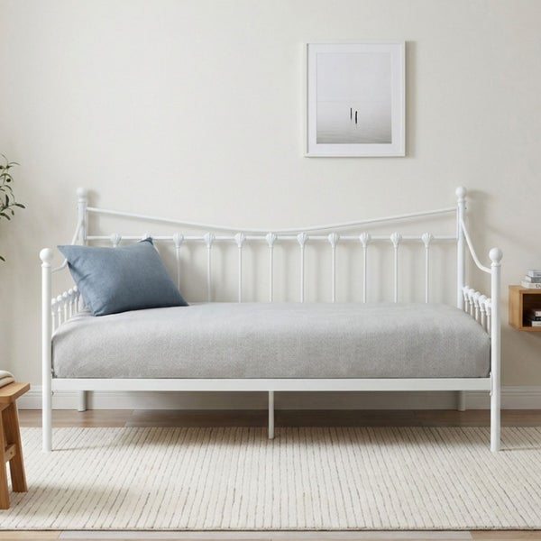 Hartz Single Metal Day Bed - White Carousel 2