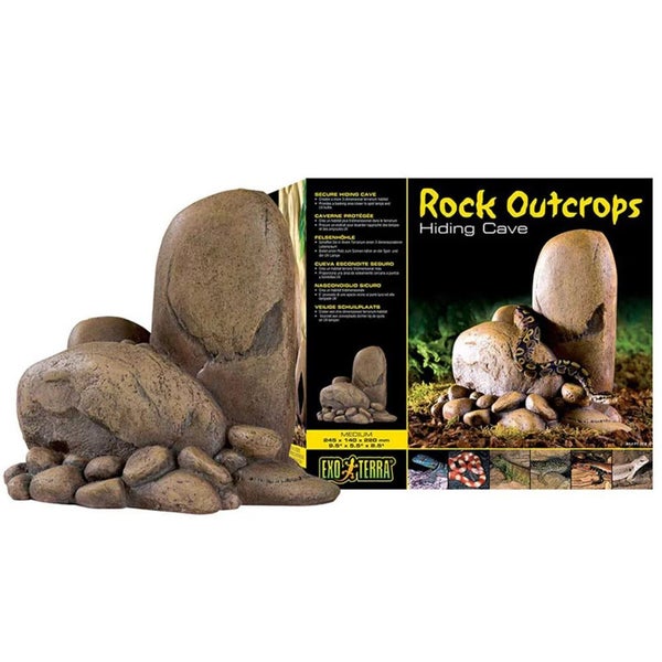 Exo Terra Rock Outcrops Hiding Cave - Secure Hideaway | Medium 9.5x5.5x8.5" Carousel 1