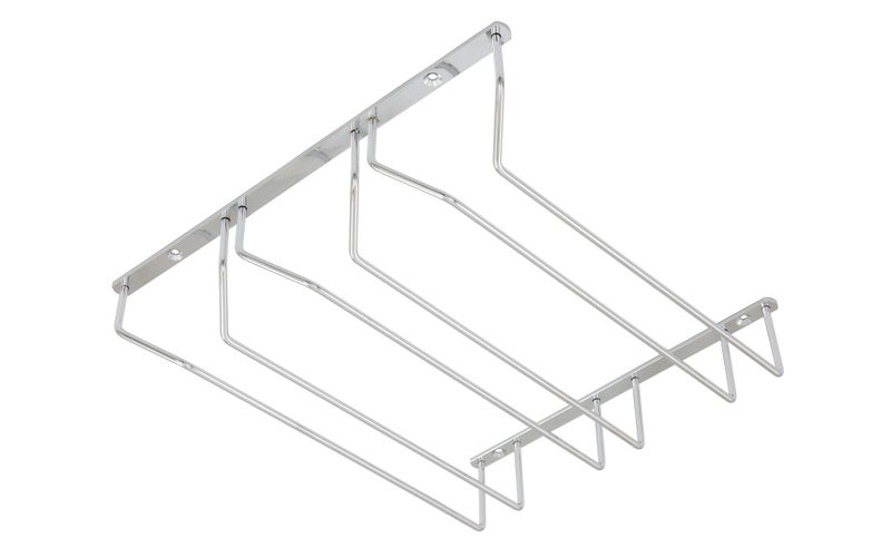 34cm Triple Row Stainless Steel Hanging Wine Glass Rack Carousel 1