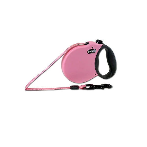Alcott Adventure Retractable Dog Lead - Soft Grip | XSmall Pink 3M Carousel 2