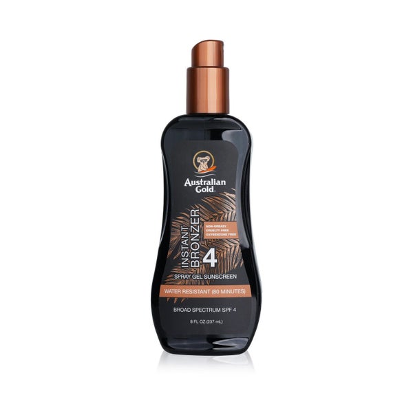 Australian Gold Spray Gel Sunscreen SPF 4 with Instant Bronzer 237ml/8oz Carousel 1