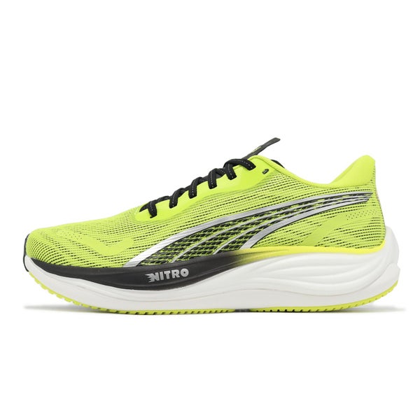 Puma Velocity Nitro 3 Lime Pow Black Silver Men Running Jogging Shoes 380080-01 Carousel 1