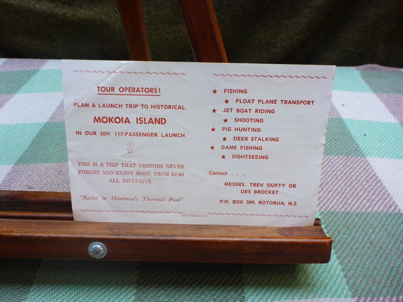 Awesome Vintage NZ Souvenir Ticket To Mokoia Island MV Ngaroto New Zealand Carousel 2