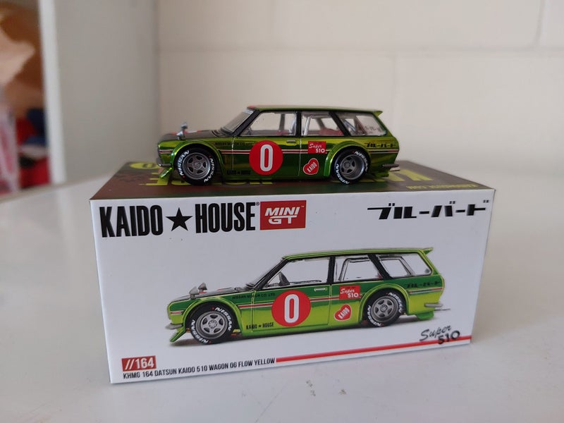 KAIDO HOUSE MINI GT #164 DATSUN KAIDO 510 WAGON OG FLO YELLOW Carousel 1