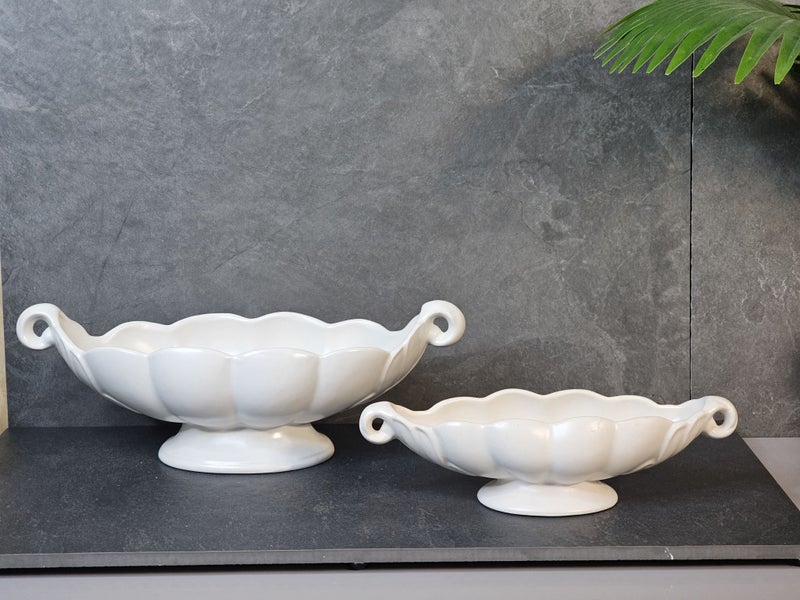 Shorter & Sons of England. A Pair. Elongated Posy Vases. Echoes of Crown Lynn. Carousel 1
