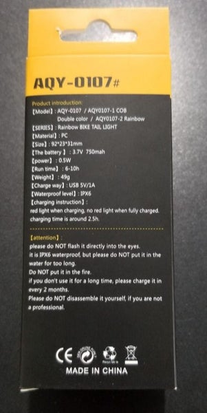 Bicycle Tail Light GIYO R1 - LED Direction Indicating with remote, Rechargable Carousel 1