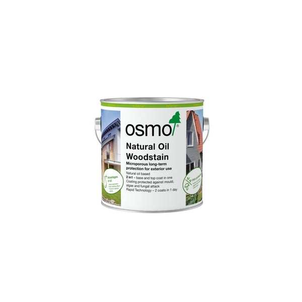 Osmo Natural Oil Woodstain - 2.5 Litres, Basalt Grey 903 Carousel 1