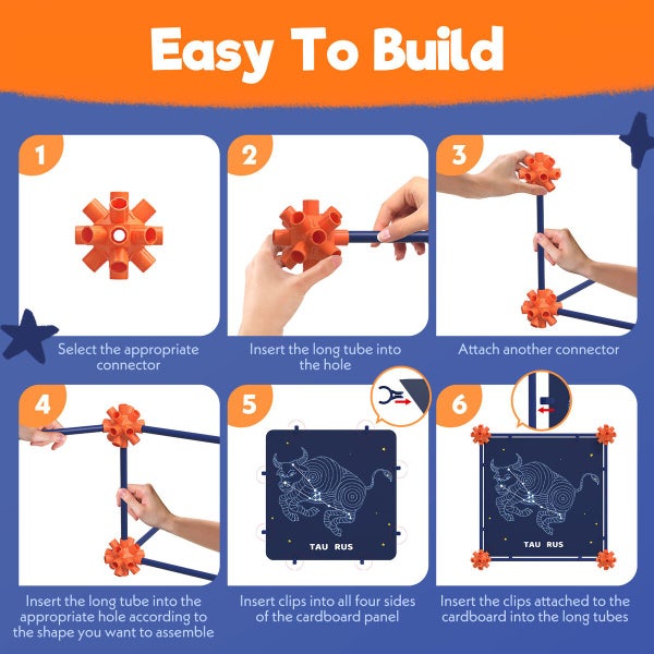 Children’s DIY Cardboard Play House Building Kit Carousel 2