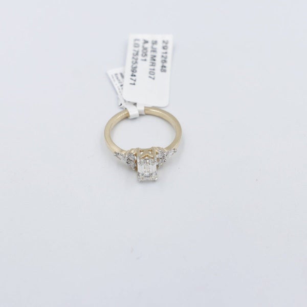 10ct Yellow Gold Lab Grown Diamond Set of 2 1.36carat Ring Carousel 3