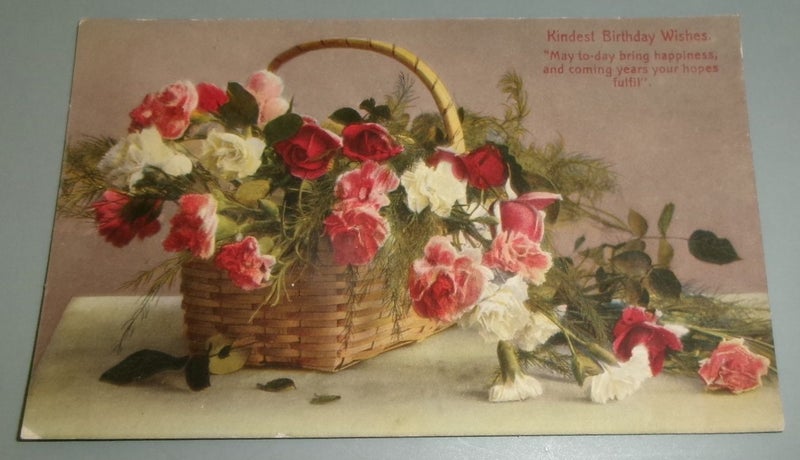 Kindest Birthday Wishes - Basket Of Roses Carousel 1