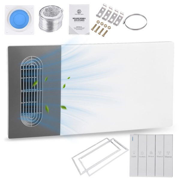 NEW 3 in 1 Bathroom Ceiling PTC Ceramic Heater Exhaust Fan Lights Warm Air Unit Carousel 1