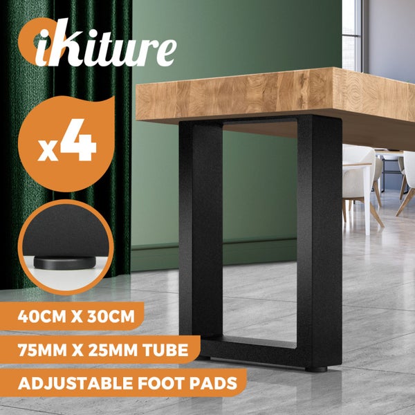 Oikiture 4X Coffee Dining Table Legs Bench Box DIY Steel Metal Industrial 40CM Carousel 1