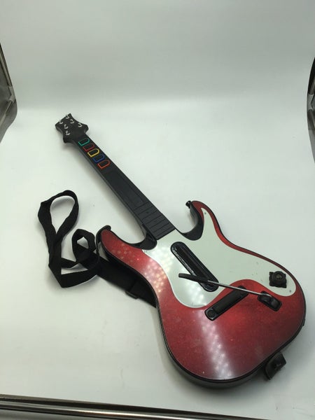 * PS2 / PS3 Guitar Hero Band Hero Red/White Guitar Wireless Controller * Carousel 1