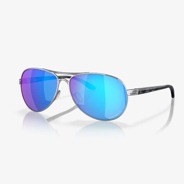 RRP $396.00 BRAND NEW **OAKLEY Feedback Sunglasses - Polished Chrome w PRIZM ... Carousel 1