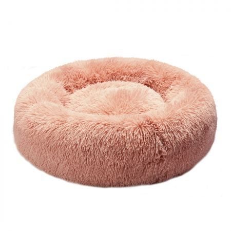 Pet Bed,Cat Dog Donut Nest Calming Kennel Cave Deep Sleeping Pink XXL Carousel 1