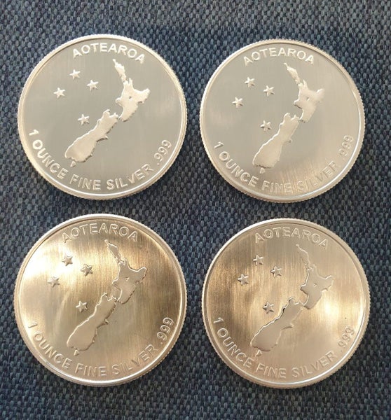 *** $1 Reserve 4x 1 ounce 0.999 Silver Fern bullion coin from NZ Mint Carousel 2
