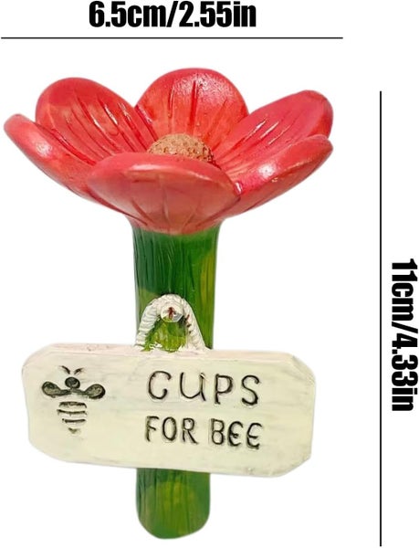 4 Pcs Bee Watering Station for Gardens Lawn Patio Pollinators Feeder Accessories Carousel 9