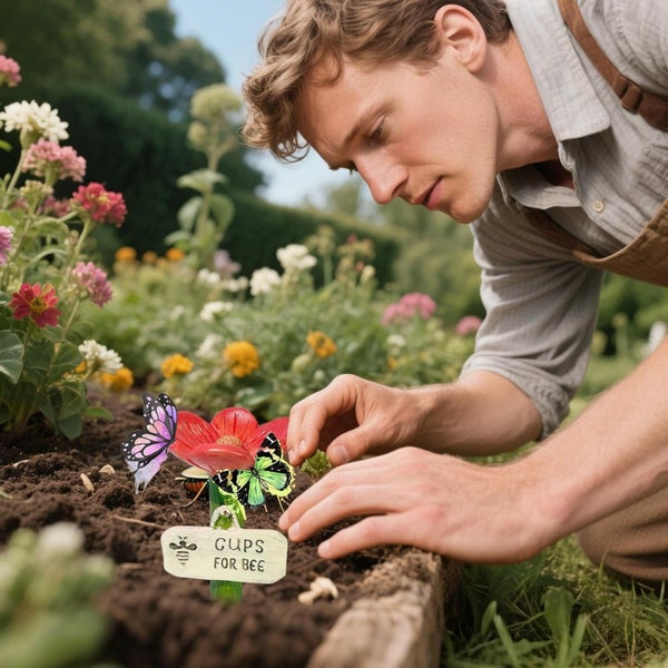 4 Pcs Bee Watering Station for Gardens Lawn Patio Pollinators Feeder Accessories Carousel 2