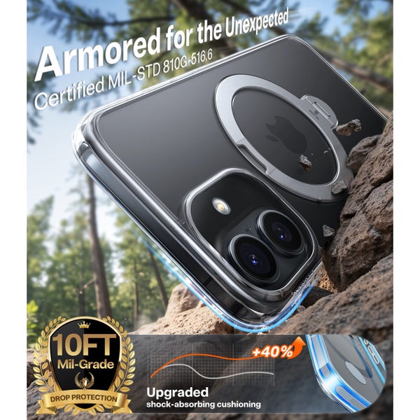 Torras iPhone 17 (6.3") 2025 Ostand Spin Case - Clear Full Camera Control Button Carousel 2