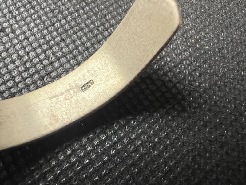 Sterling Silver & Gold Accent Cuff Bracelet – 18.65g – Hallmarked 925 - Lot F700 Carousel 6