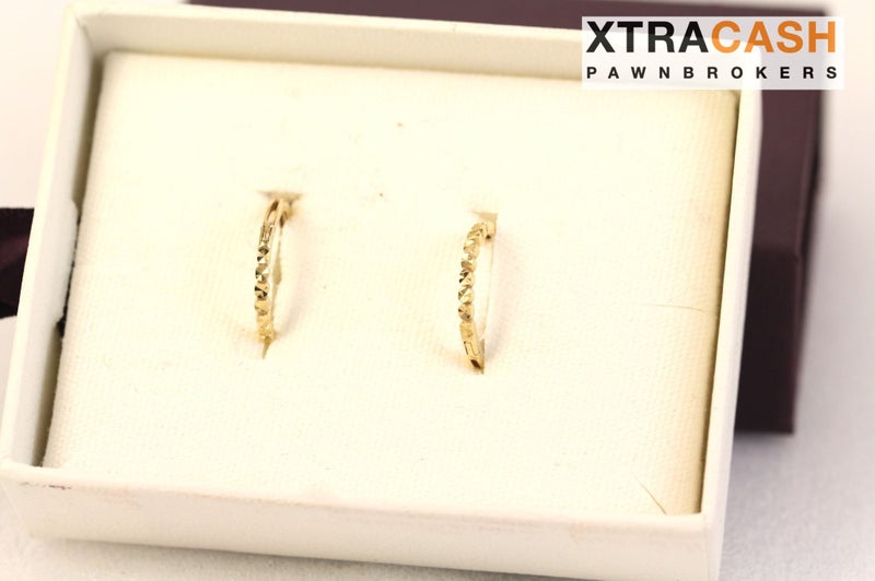 10ct Yellow Gold Mini Hoops In Box Carousel 1