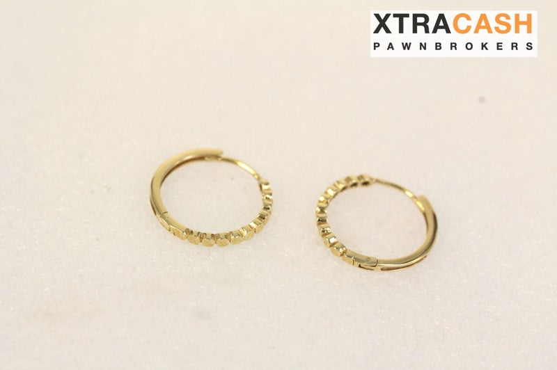 10ct Yellow Gold Mini Hoops In Box Carousel 2