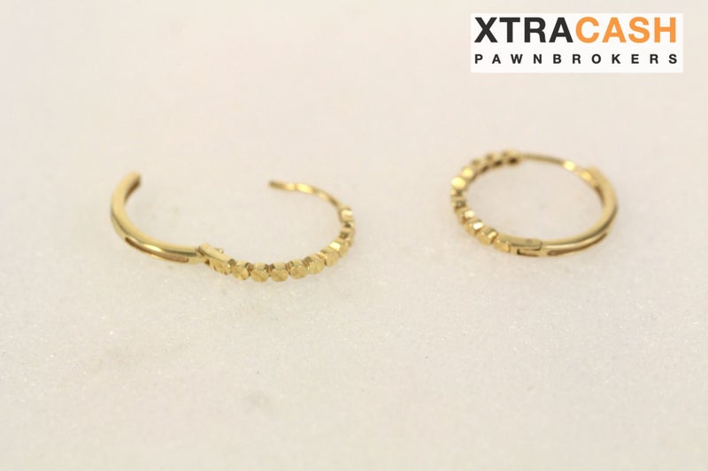 10ct Yellow Gold Mini Hoops In Box Carousel 3
