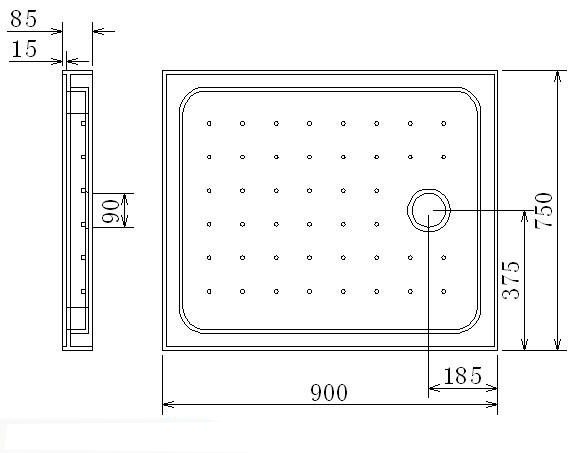 Shower Box 3sided 900c750x900mm with swing door Carousel 2