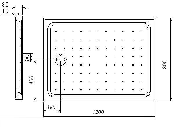 Shower Box 2sided 1200x800mm - Sliding door Carousel 2