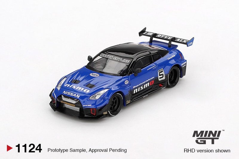 Mini GT LB-Silhouette WORKS GT NISSAN 35GT-RR Ver.2 Blue Carousel 1
