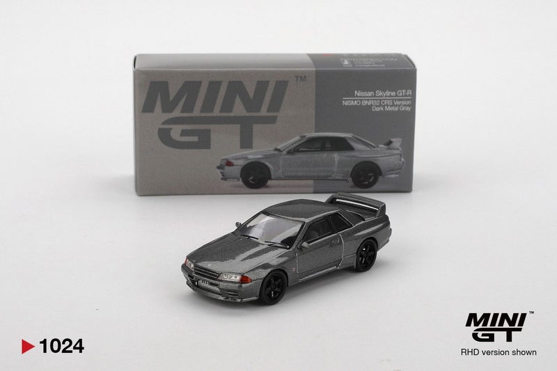 Mini GT Nissan Skyline GT-R (NISMO BNR32 CRS Version) Dark Metal Gray Carousel 1