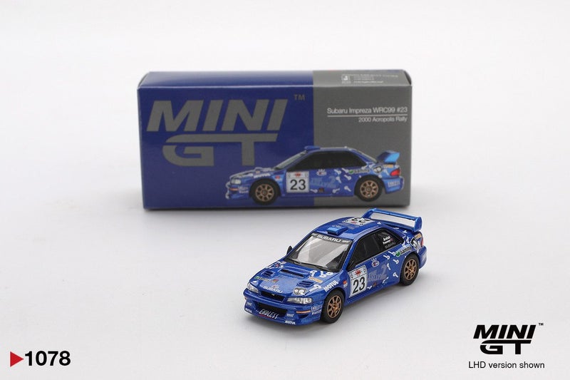 Mini GT Subaru Impreza WRC99 #23 2000 Acropolis Rally Carousel 1