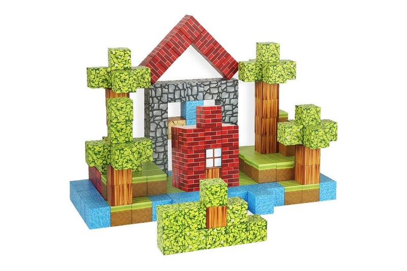 100 Piece Kids Magnetic Block Set Carousel 1