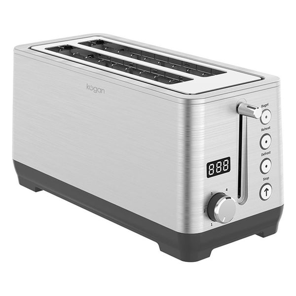 Kogan 4 Slice Long Slot Stainless Steel Toaster Carousel 1