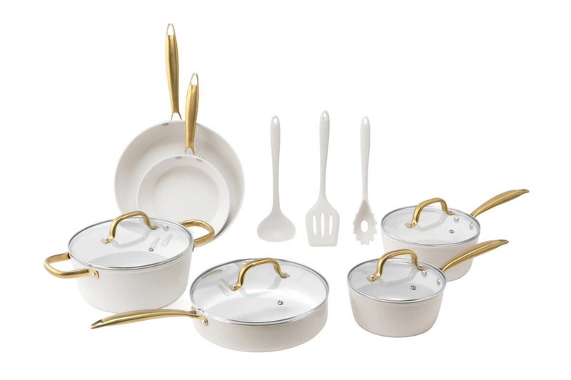 Ovela 9 Piece Non-Stick Ceramic Cookware Set with Utensils Carousel 1