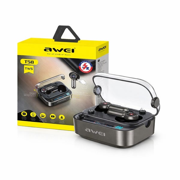 Wireless Earbuds – Retro Style Charging Case – Unique Design – Awei T58 Carousel 1