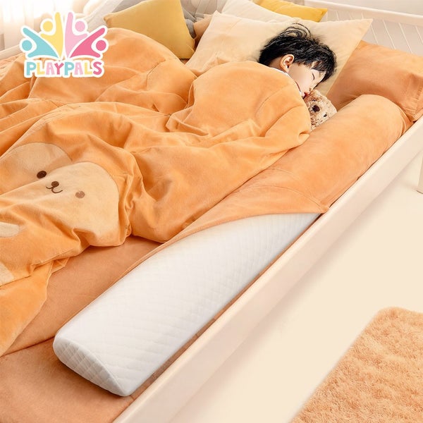 PlayPals Toddlers Bed Bumper 2 Pack w/ Waterproof Flap Bottom & Handle Carousel 1