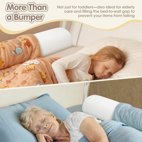 PlayPals Toddlers Bed Bumper 2 Pack w/ Waterproof Flap Bottom & Handle Carousel 11