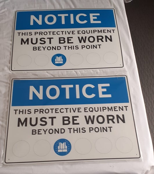 PPE Warning Signs x 2 Carousel 1